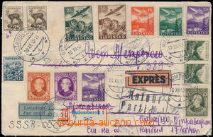 169642 - 1940 Let+R+Ex-dopis addressed to to hotel Metropol in Moscow
