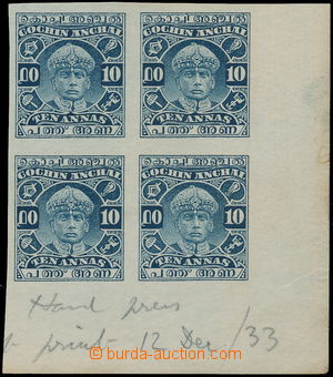169649 - 1933 SG.64 ZT, Maharadža Rama Varma III 10 Annas modrá, ro