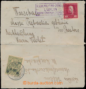 169650 - 1916 letter from Lublin to Warsaw, sent from Austrian FP in 