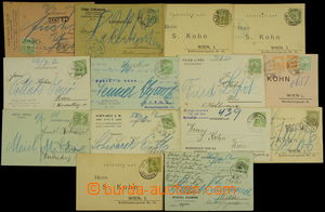 169681 - 1906-1914 comp. of 14 commercial PC with 5F Turul, all with 