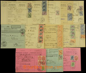 169696 - 1910-1928 13 mostly complete dispatch-notes with frankings o