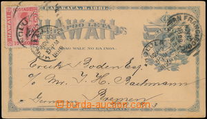 169733 - 1899 Sc.UY3m, Královna Liliuokalani 1C šedomodrá, I. čá