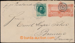 169738 - 1886 Sc.U3, celinová obálka Honolulu 4C červená, dofrank