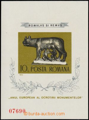 169752 - 1975 Mi.Bl.122, souvenir sheet Romulus and Remus 10L, imperf