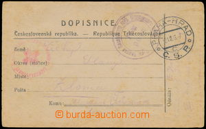 169782 - 1919 RUSKO  lístek PP s dvojkruhovým útvarovým raz. 7-GO