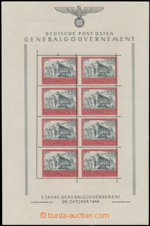 169787 - 1944 GENERALGOUVERNEMENT, Mi.125, Klb.3, aršík 5. výroč