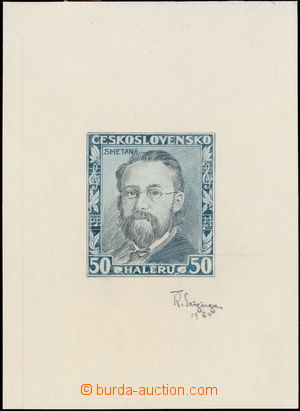 169824 - 1934 kombinovaná kresba pro zn. Pof.275, B. Smetana 50h, ro