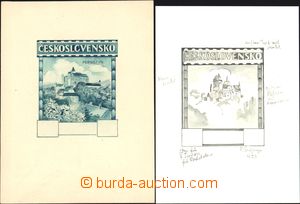 169825 - 1926 comp. 2 pcs of kombinovaných drawings, 1x for stamp. P