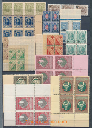 169859 - 1913-18 chosen compilation of blocks and bands of stamps on 