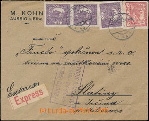 169865 - 1919 firemní Ex-dopis zaslaný v II.TO, vyfr. kombinací zn