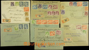 169901 - 1923-24 sestava 7ks firemní R-dopisů zaslaných do Německ