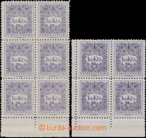 169946 - 1954 Pof.D86, D88, Doplatní 1,60Kčs, levý dolní rohový 