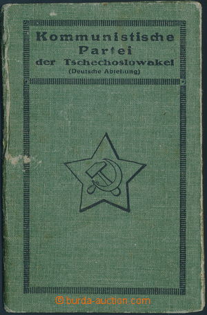 169978 - 1922 Communist Party of Czechoslovakia  stranická book Komu
