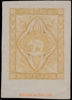 170035 - 1881 ZT - nepřijatý návrh pro I. thajské známky, Bílý