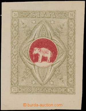 170036 - 1881 ZT - nepřijatý návrh pro I. thajské známky, Bílý
