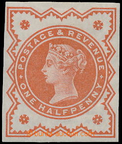 170044 - 1887 SG.197, Viktorie 1/2P oranžová, IMPRIMATUR, nezoubkov