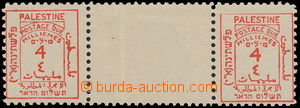 170074 - 1923 SG.D3, Doplatní 4mill červená, 2-páska s meziarší