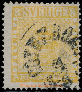 170100 - 1855 Mi.4b, Znak 8Skill žlutá (vzácná barva), DR GOTEBOR