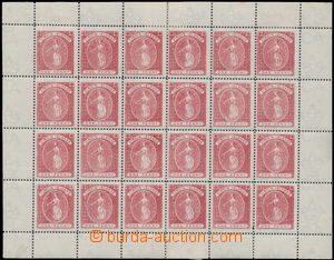 170122 - 1887-1889 SG.32, St. Ursula 1P red, 2 complete sheets of 24,
