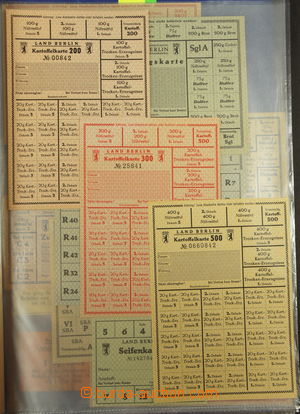 170166 - 1945-48 [COLLECTIONS]  RATION CARDS/ GERMANY  selection of p