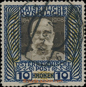170195 - 1908 Mi.156, Franz Josef I. 10K, Jubilejní 1908, čisté ra