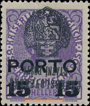 170226 -  Prague overprint II., Postage due stmp with overprint PORTO