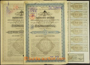 170243 - 1892-93 AUSTRIA-HUNGARY  comp. 2 pcs of debenture bonds Rail