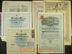 170244 - 1868-1918 AUSTRIA-HUNGARY  selection of debenture úpisů: 1
