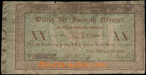 170246 - 1849 PROVISIONAL COUPONS  20Kr Aš; cat. Vostal-Ryant 45, 03