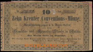 170247 - 1849 PROVISIONAL COUPONS  10Kr Ústěk; cat. Vostal-Ryant 50