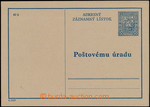 170287 - 1937 CAZ 1C, Znak 50h, slovenská mutace, s tiráži C 1937,