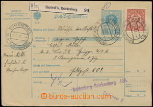 170312 - 1916 celá poštovní průvodka s kolkem 10h vyfr. zn. Znak 