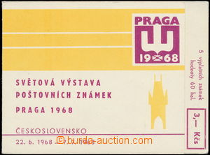 170323 - 1968 Pof.ZS2, stamp booklets PRAGA 1968 3Kčs, complete, wit
