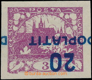 170341 - 1922 Pof.DL16a Pp, Výpotřební Hradčany 20/3h fialová, m