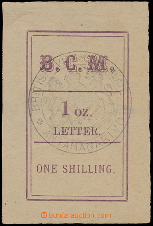 170380 - 1884 BRITSKÁ KONZULÁRNÍ POŠTA SG.2, 1Sh tmavě purpurov