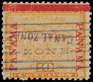 170422 - 1904 SPRÁVA USA, Sc.3a, 10C žlutá s ručním fialovým P