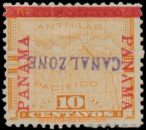 170425 - 1904 SPRÁVA USA, Sc.3a, 10C žlutá s ručním fialovým P