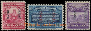170428 - 1921 SPRÁVA USA, Sc.61a, 62a, 63a, panamské 2C,5C,10C, s O