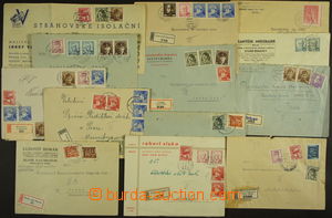 170436 - 1945 comp. 13 pcs of letters, mostly Reg and with broken out