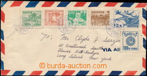 170439 - 1953 Let-dopis adresovaný do USA, vyfr. zn. Mi.75, 142, 143