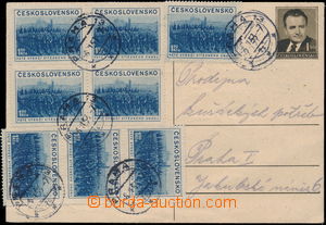 170447 - 1953 dopisnice Gottwald 1,50Kčs dofr. 8ks zn. 1,50Kčs, Pof