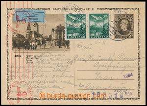 170456 - 1943 CDV4/21, pictorial PC Žilina, sent by air mail to Graz
