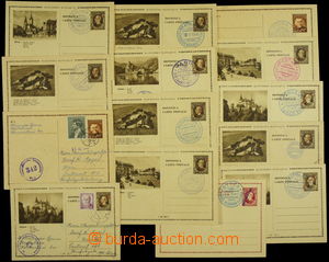 170459 - 1946-1946 comp. 14 pcs of various Slovak postcard with provi
