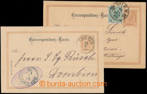 170465 - 1890 KL 2Kr FJI + 3Kr 1890, DR WIEN zasláno do Černé Hory