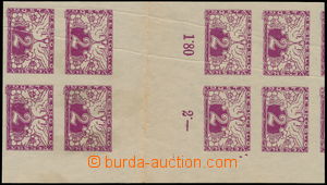 170482 - 1919 Pof.S1Ms(4), Spěšná 2h fialová, krajové svislé 4-