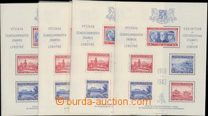 170511 - 1943 Pof.AS1, London MS, 4x, all perforated; c.v.. 2.000CZK