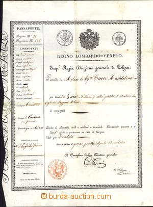 170539 - 1820 RAKOUSKO-UHERSKO  Lombardsko - Benátský pas vydaný v