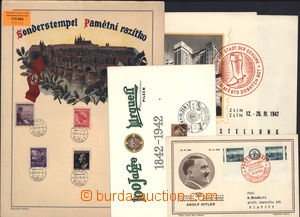 170566 - 1939-43 sestava 5ks nálepních listů a 1 pamětní obálky