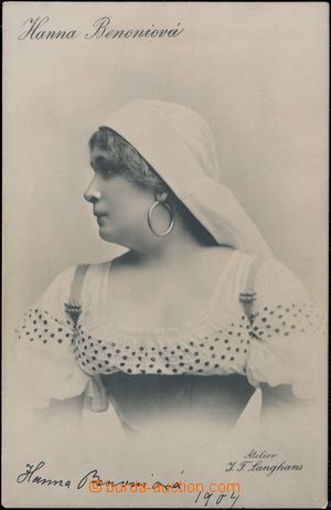170579 - 1904 BENONIOVÁ Hana (1868-1922), important Czech theatre ac