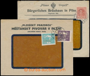 170582 - 1918-20 Maxa Nr.1, sestava 2ks okénkových obálek Měšťa
